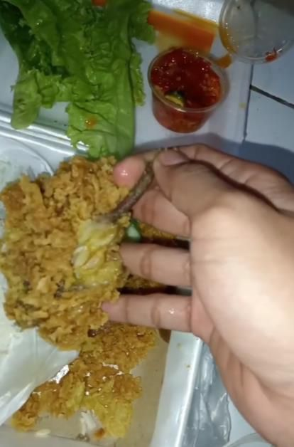 Asyik Makan Nasi Ayam Penyet di Warung Kaki Lima